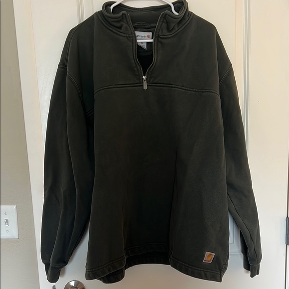 Carhartt Other - Carhartt Men's Dark Green Quarter-Zip Sweater XL